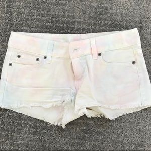 LF Carmar White Tie Dye Shorts